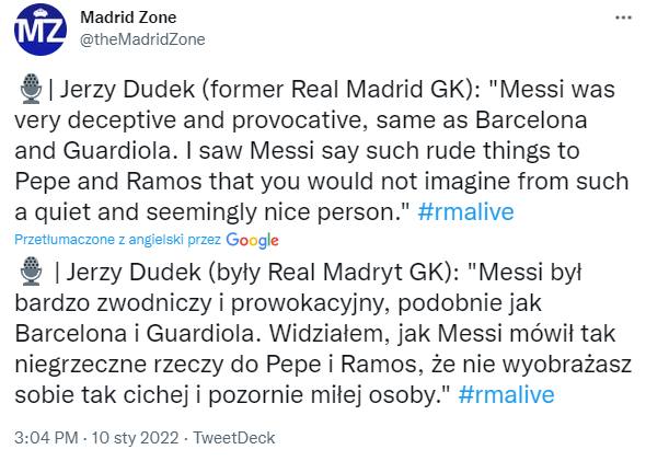 Jerzy Dudek nt. ZACHOWANIA Messiego i Guardioli z czasów jego gry dla Realu Madryt!